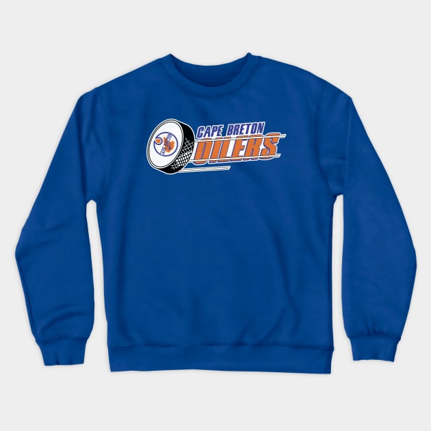 Defunct Cape Breton Oilers Hockey Team Crewneck Sweatshirt by Defunctland